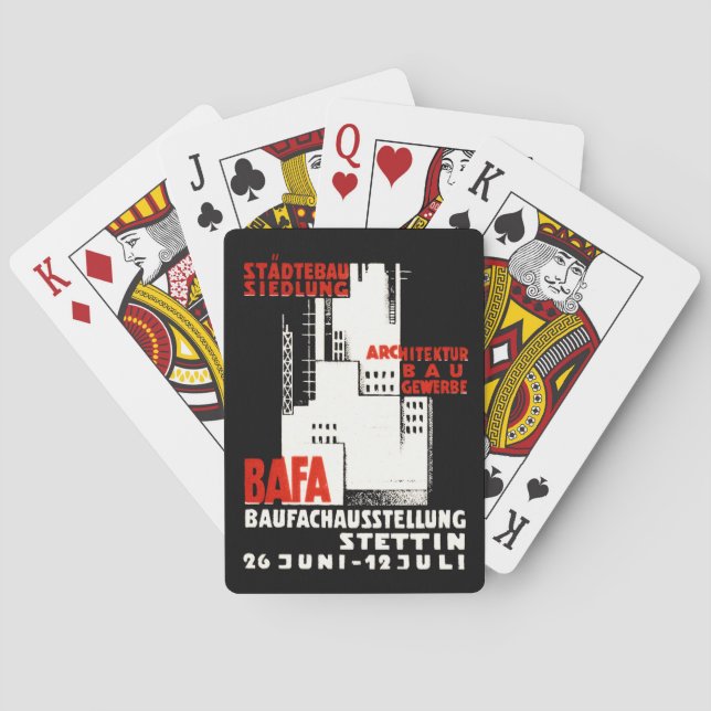 1925 Byggnadshandling Poster Spel Kort (Baksidan)