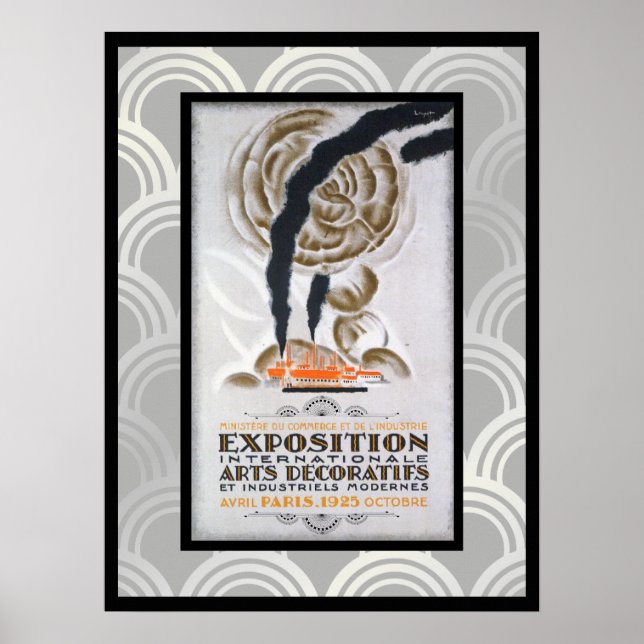 1925 Charles Loupot Fransk Art Deco utställning Poster (Framsidan)