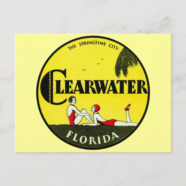 1925 Clearwater Florida Vykort (Framsida)