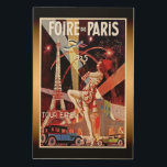 1925 Foire de Paris Eiffel Torn Art Deco Print Trätavla<br><div class="desc">Foire De Paris Fransk vintage art deco poster tryckt på 1920 års reklammässa Paris med Eiffel Torn.</div>