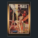 1925 Foire de Paris Eiffel Torn Art Deco Print Trätavla<br><div class="desc">Foire De Paris Fransk vintage art deco poster tryckt på 1920 års reklammässa Paris med Eiffel Torn.</div>