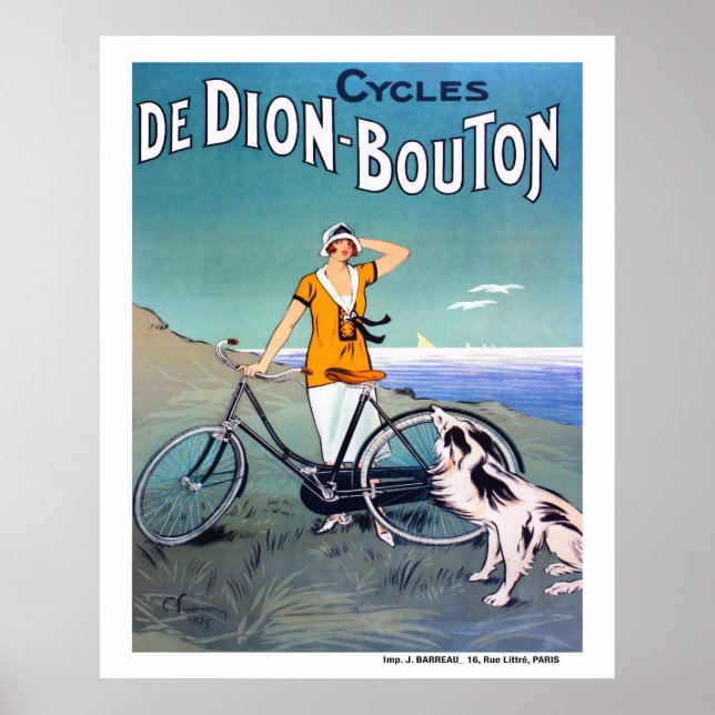 1925 Fransk cykelreklam Poster (Framsidan)