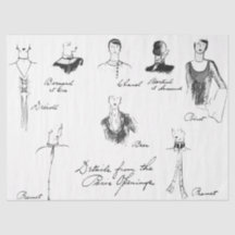 1925 Fransk Mode Handlingspapper