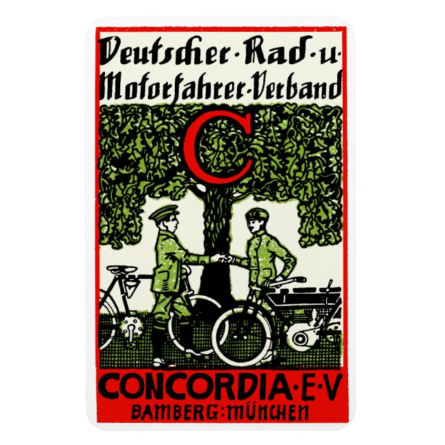 1925 Klubb för cyklar och motorcyklar Magnet (Vertikal)