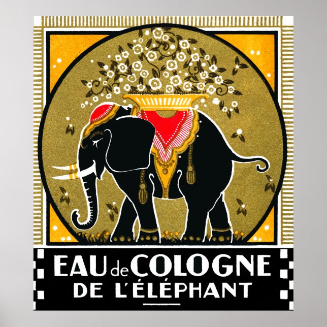 1925 Köln De l'Elephant Poster (Framsidan)