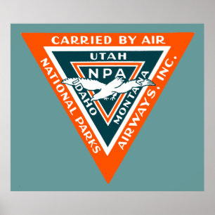 1925 National Parker Airways Poster