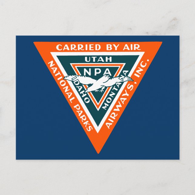 1925 National Parker Airways Vykort (Framsida)