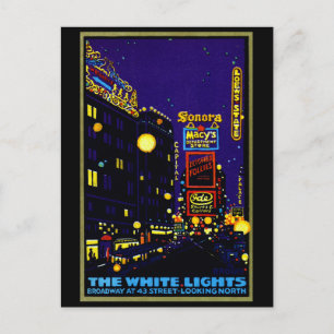 1925 New York City på natten Vykort