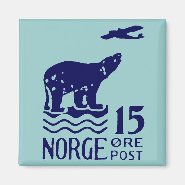 1925 Norskt Polar Björn Magnet (Framsidan)