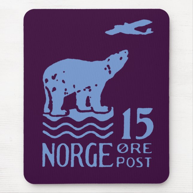 1925 Norskt Polar Björn Musmatta (Framsidan)