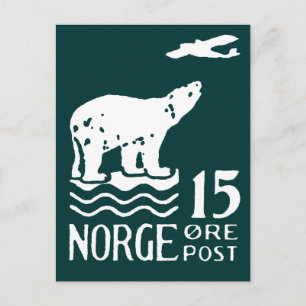 1925 Norskt Polar Björn Vykort
