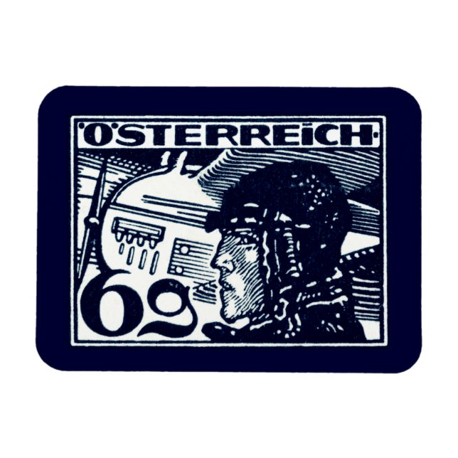 1925 Österrikes Luft Mail Magnet (Horisontell)