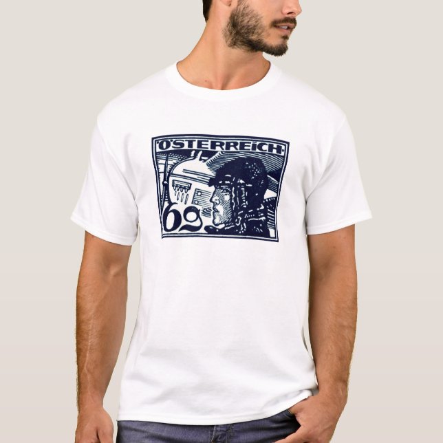 1925 Österrikes Luft Mail Tee Shirt (Framsida)