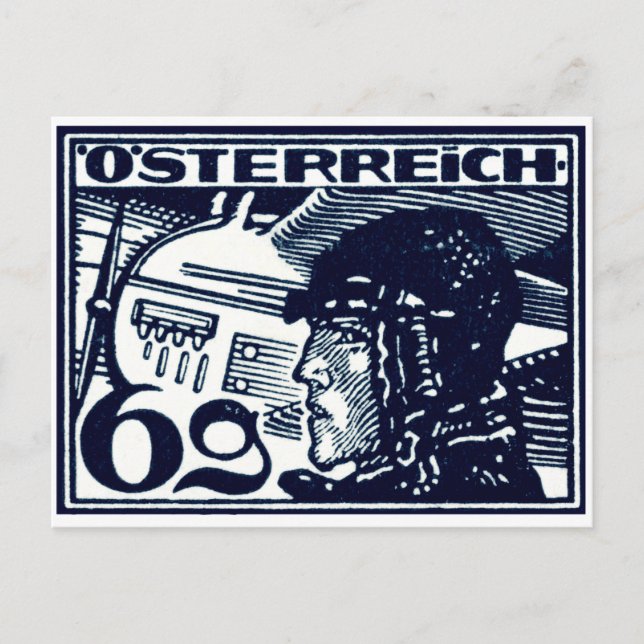 1925 Österrikiskt Flygpost Vykort (Framsida)
