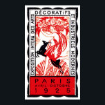 1925 Pariskonsten Deco Poster<br><div class="desc">Art Deco poster reklam för en utställning av dekorativa konster i Paris,  Frankrike 1925.</div>