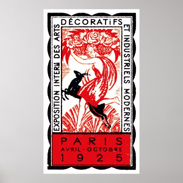 1925 Pariskonsten Deco Poster (Framsidan)