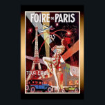 1925 Poster Foire de Paris Eiffel Torn Art Deco<br><div class="desc">Foire De Paris Fransk vintage art deco poster tryckt på 1920 års reklammässa Paris med Eiffel Torn.</div>