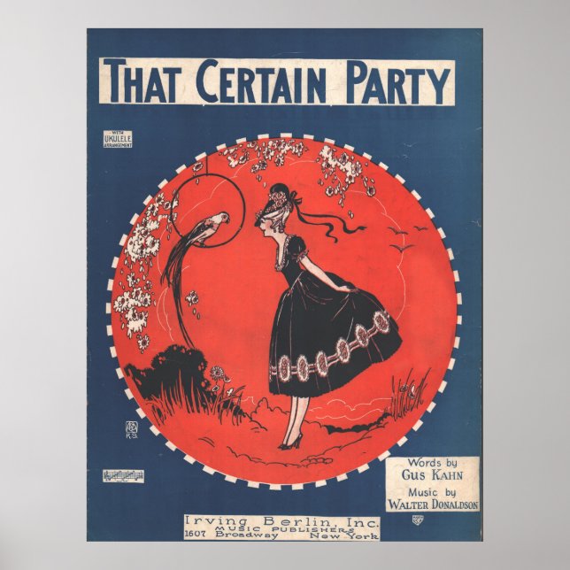 1925 SOM VISSA PARTY POSTER (Framsidan)