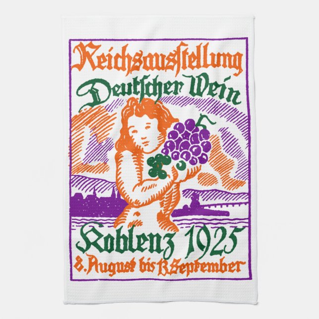 1925 Tyska Vin-festivalen Kökshandduk (Vertikal)
