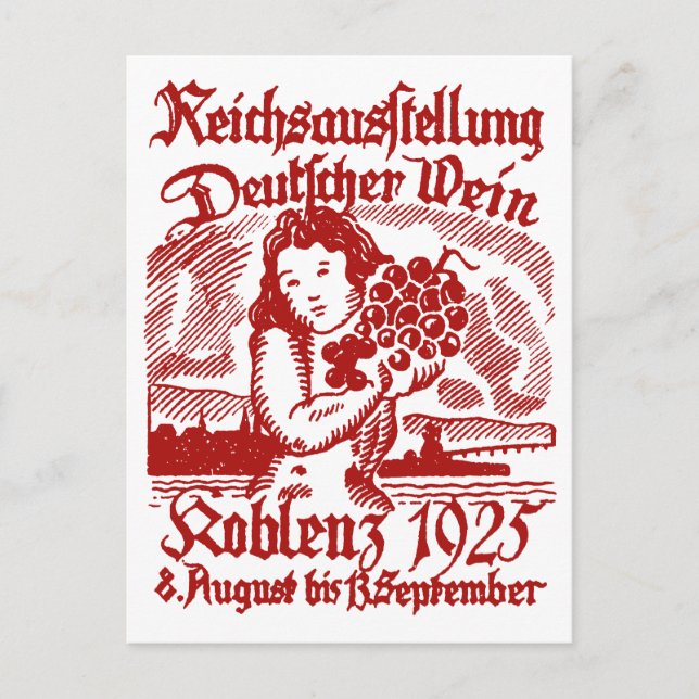 1925 Tyska Vin-festivalen Vykort (Framsida)