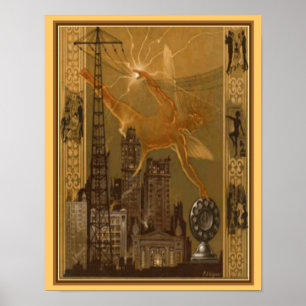 1926 Art. Deco-radiosändning 11 x 14 Poster