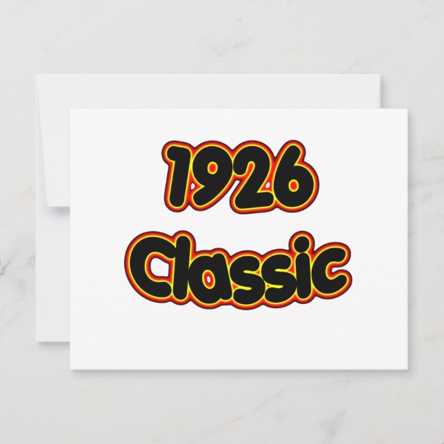 1926 Classic Kort (Framsida)