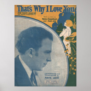 1926 DET ÄR DÄRFÖR JAG KÄRLEK DIG POSTER
