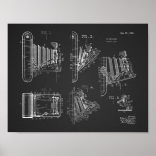 1926 FV-utskrift av kamerapatent Art Teckning Poster