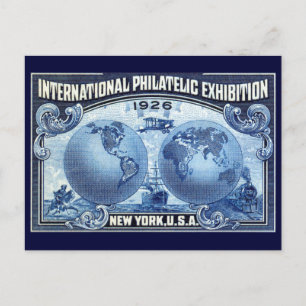 1926 Internationell Philatelic Expo New York Vykort