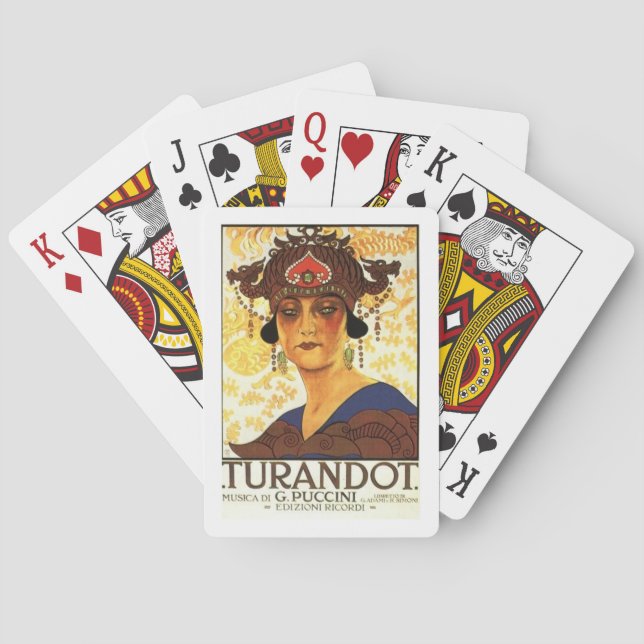 1926 Poster - Turandot av Puccini Spelkort (Baksidan)