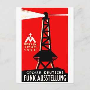 1926 Radio + Broadcasting Poster Vykort