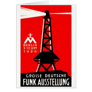 1926 radiosände + Sända affischen Hälsningskort