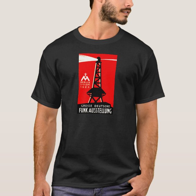 1926 radiosände + Sända affischen T-shirt (Framsida)