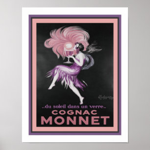 1927 Art Deco Cognac-reklam Poster