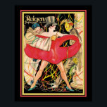 1927 Art Deco Reigen Cabaret Cover Poster<br><div class="desc">Stark färgad, Art Deco-täckning för Reigen-tidskriften med kabaretutförare. Standard 16x20 som här visas med 11x14 och 8x10 som standard finns också att tillgå, samt anpassningsbar- och arbetsytans storlek.</div>