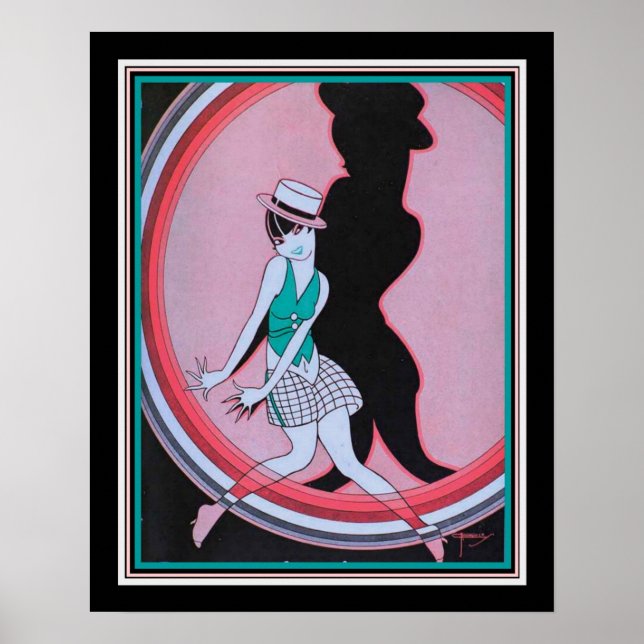 1927 Art Deco "Spotlight"-utskrift 16 x 20 Poster (Framsidan)