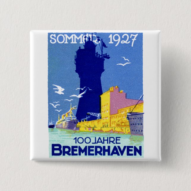 1927 Bremerhaven Tyskland Knapp (Framsida)