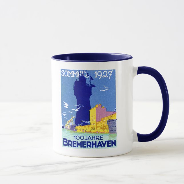 1927 Bremerhaven Tyskland Mugg (Höger)