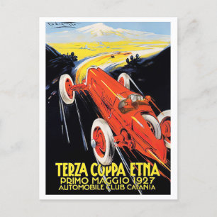 1927 Etna Cup Grand Prix vintage racing på svenska Vykort