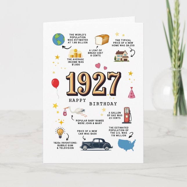 1927-födelsedagskort för farfar tack kort (Framsida)