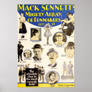1927 Mack Sennett Studio komikers-utställningsanno Poster