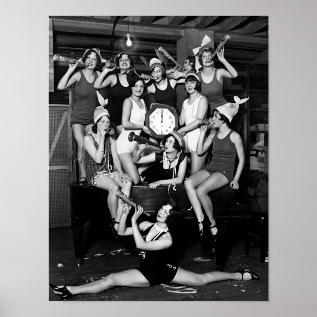 1927 NYA ÅR FÖRBUD MOT PARTY POSTER (Framsidan)