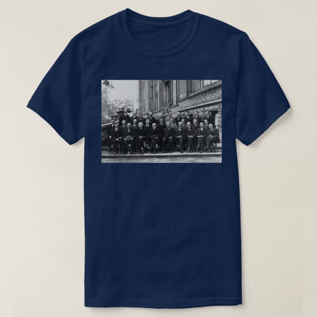 1927 Solvay Conference on Quantum Mechanics 1  T Shirt (Design framsida)