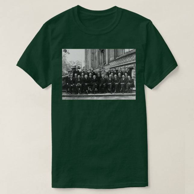 1927 Solvay-konferensen om kvantmekanismer  T Shirt (Design framsida)