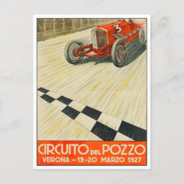 1927 Verona Grand Prix vintage tävla Vykort