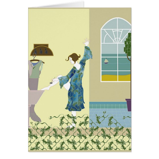 1927BATHROOM HÄLSNINGSKORT (Framsidan)