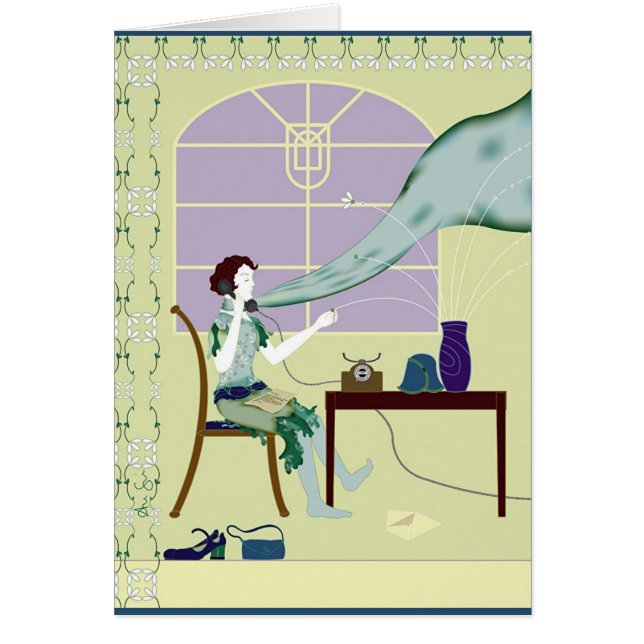 "1927TELEPHONING", HÄLSNINGSKORT (Framsidan)