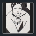 1928 Art deco kvinna Fyrkantig Klocka<br><div class="desc">Fint,  eller hur? Från ett Ziegfeld-teaterprogram 1928. (Jag säljer också artiklar som är täckta med omslagsbilden från det programmet. Sök efter Ziegfeld i min butik.) Vill du se mer gammal? Här är Facebook-sidan för min butik: www.facebook.com Och här är min blogg: www.fullservicebohemian.blogspot.com</div>