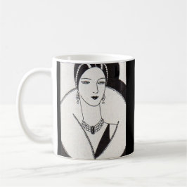 1928 Art deco kvinna Kaffemugg