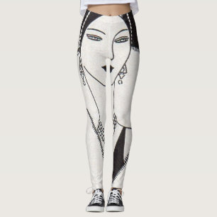 1928 Art deco kvinna Leggings